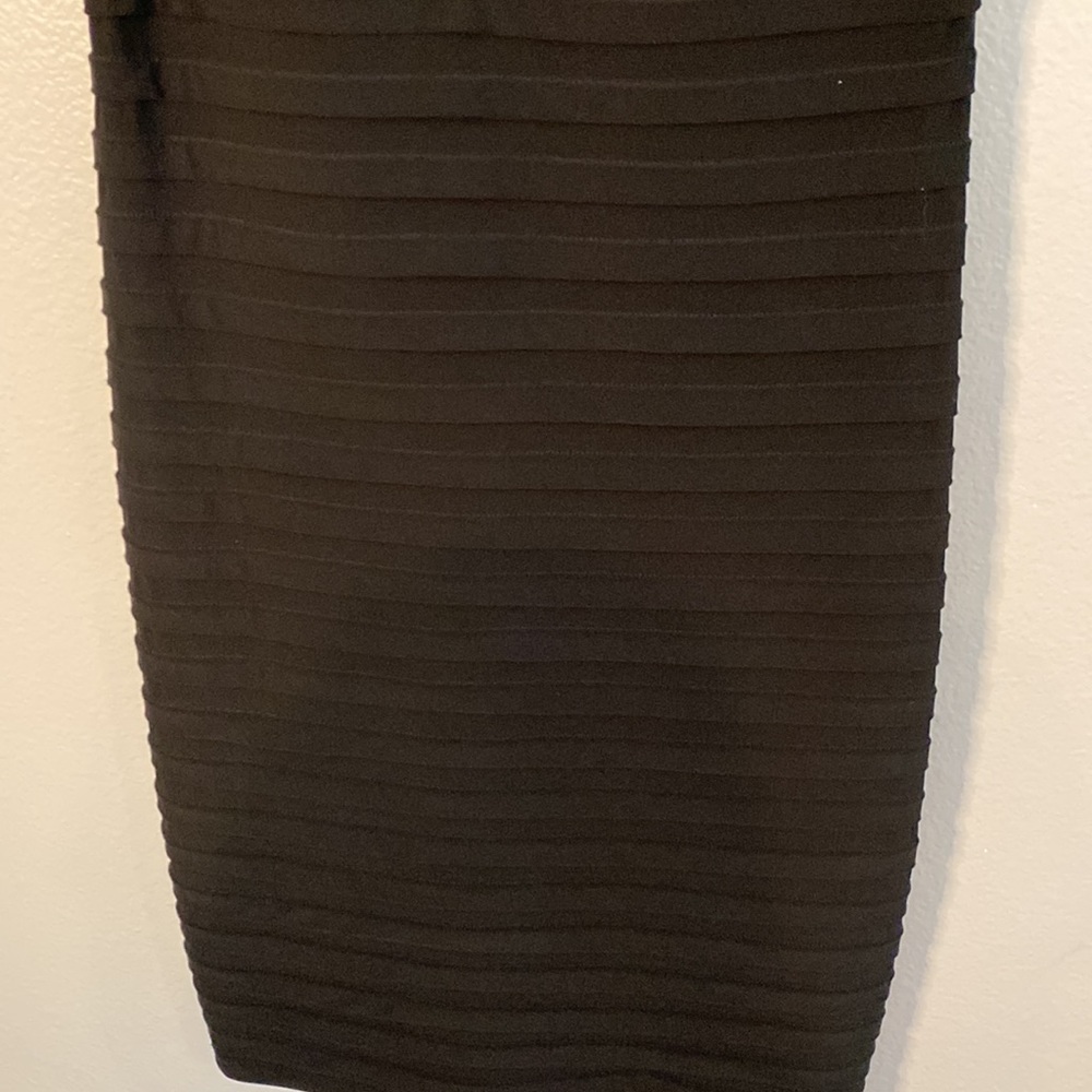 Betsy & Adam black lace mesh textured cocktail dress little black dress size 10 - Picture 5 of 12
